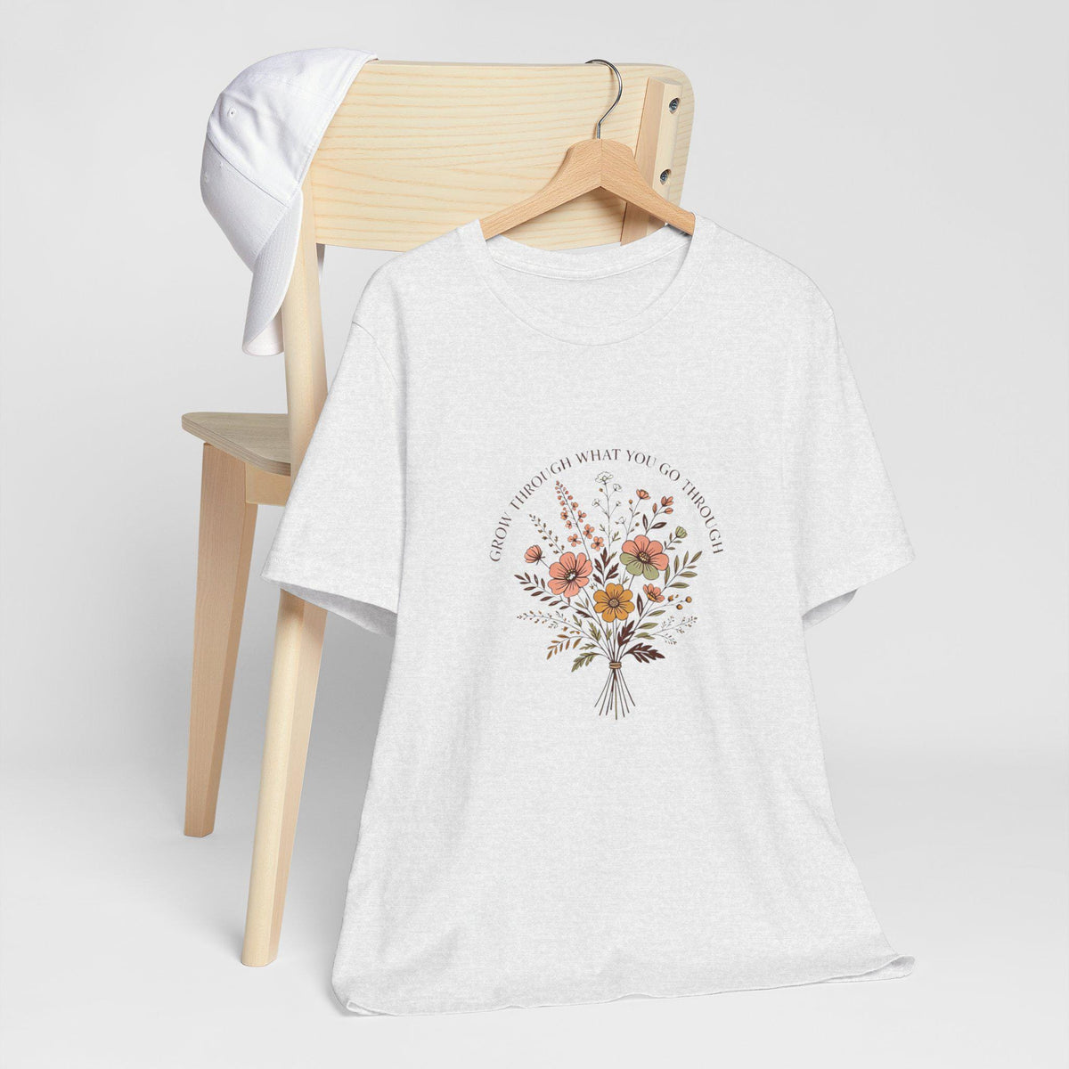 Wildflower Bouquet Tee | Hand-Drawn Floral Illustration, Neutral Tones