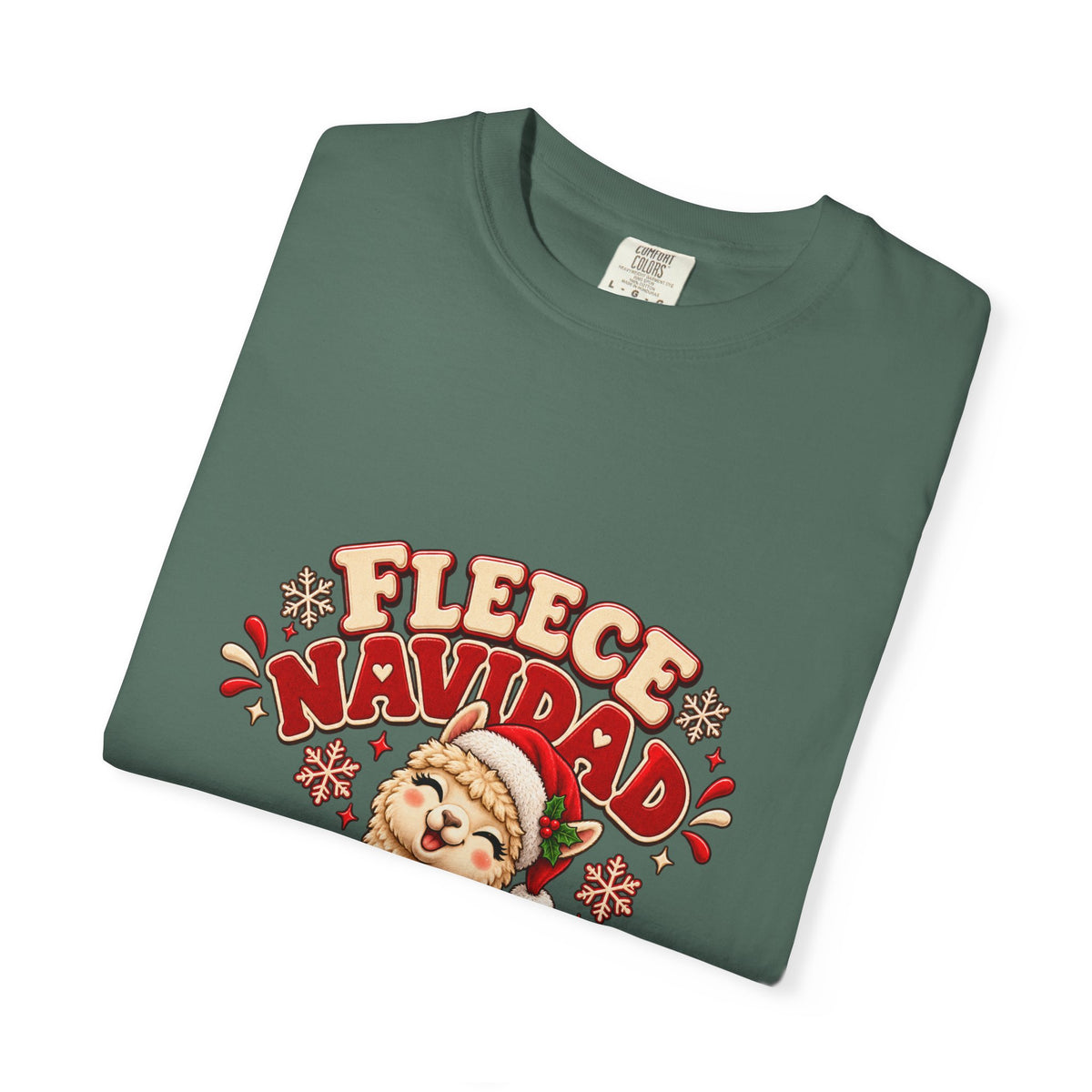 Fleece Navidad Tee — Cute Llama Christmas T-Shirt