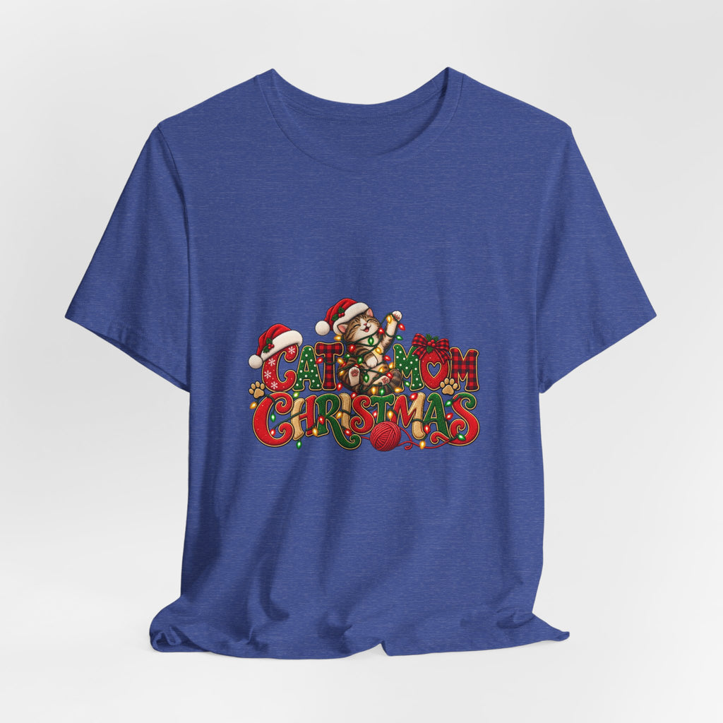 Christmas Cat Tee — Cute "Cat-ty Christmas" Holiday T-Shirt with Santa Cat Design