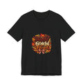 Thankful Grateful Blessed T-Shirt — Fall Leaves Thanksgiving Tee, Autumn Gratitude Shirt, Family Matching Outfit