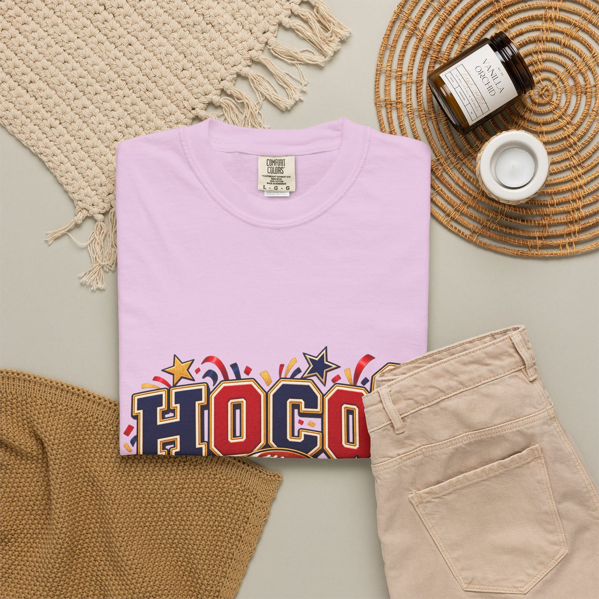 HOCO? Football Homecoming T-shirt | School Spirit, Stars & Banner Design