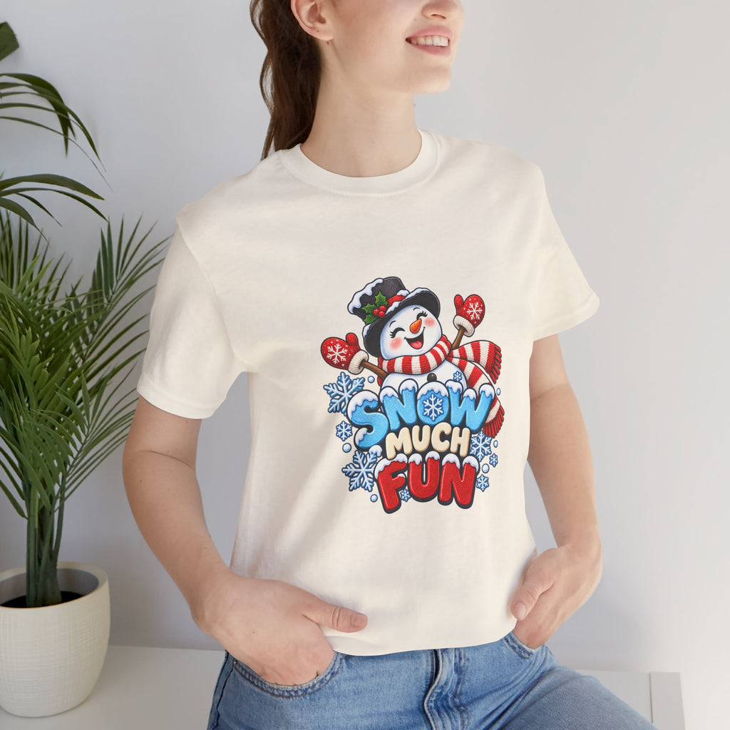 Snow Much Fun T-Shirt – Cute Snowman Holiday Tee