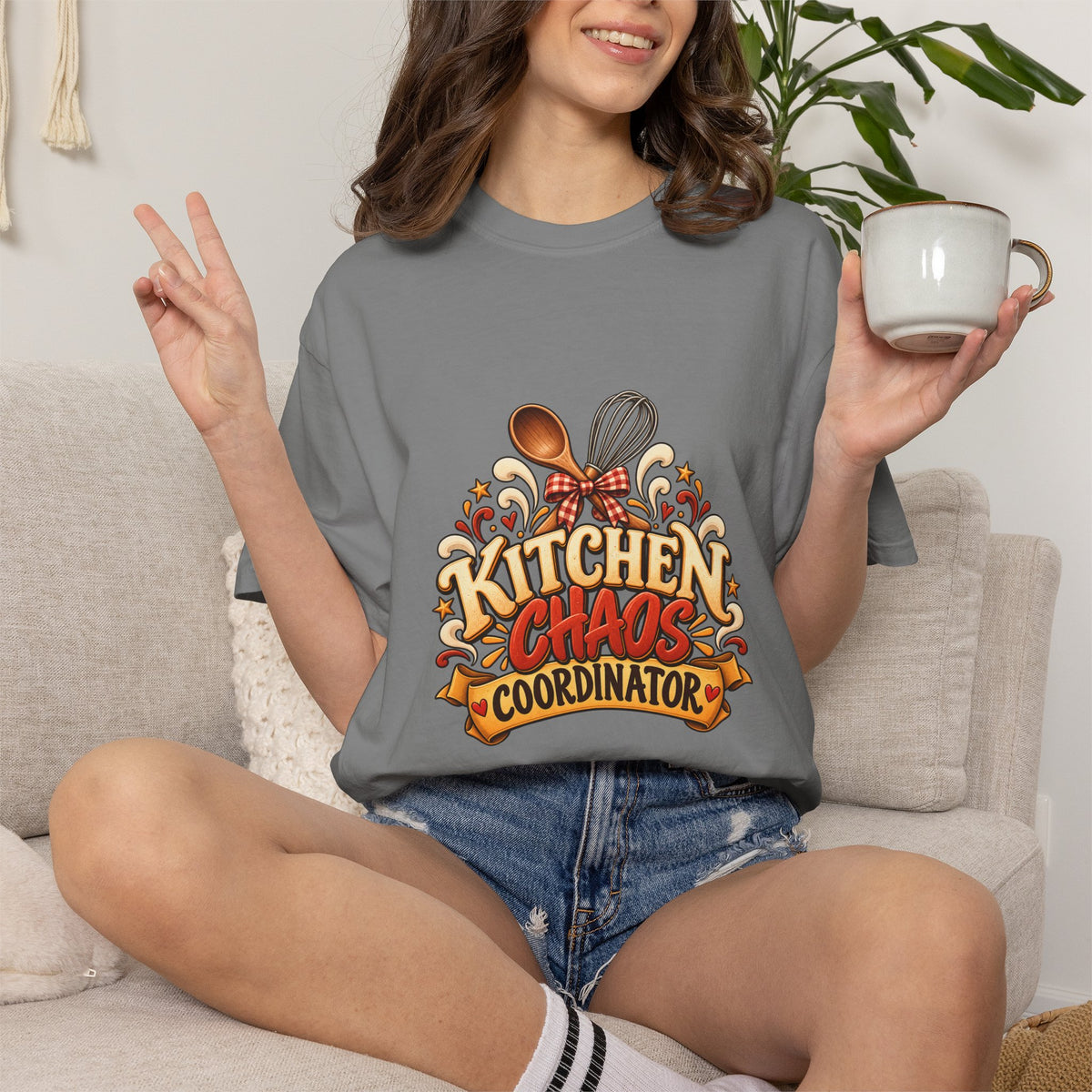 Kitchen Chaos Coordinator T-Shirt — Funny Thanksgiving Chef Shirt, Holiday Cooking Humor Tee, Baker Gift