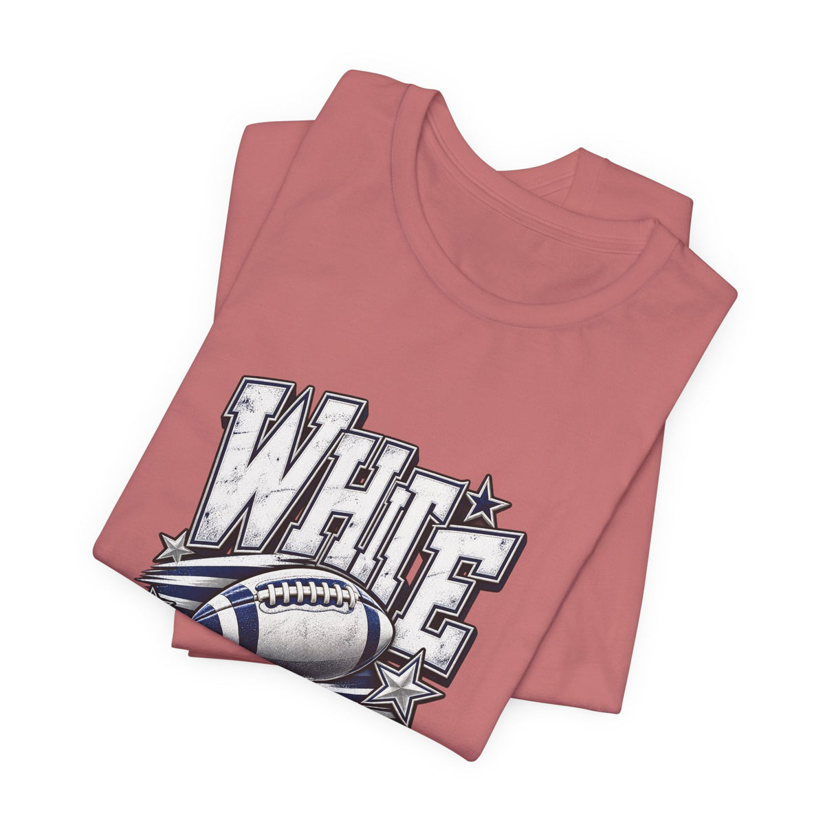 White Out Football Tee | Vintage Helmet, Stars, Sports Graphic