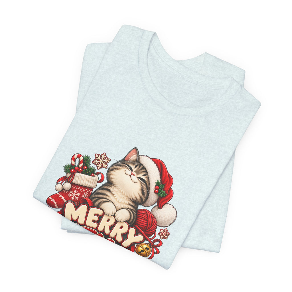 Merry Catmas T-Shirt – Cute Christmas Cat Holiday Tee