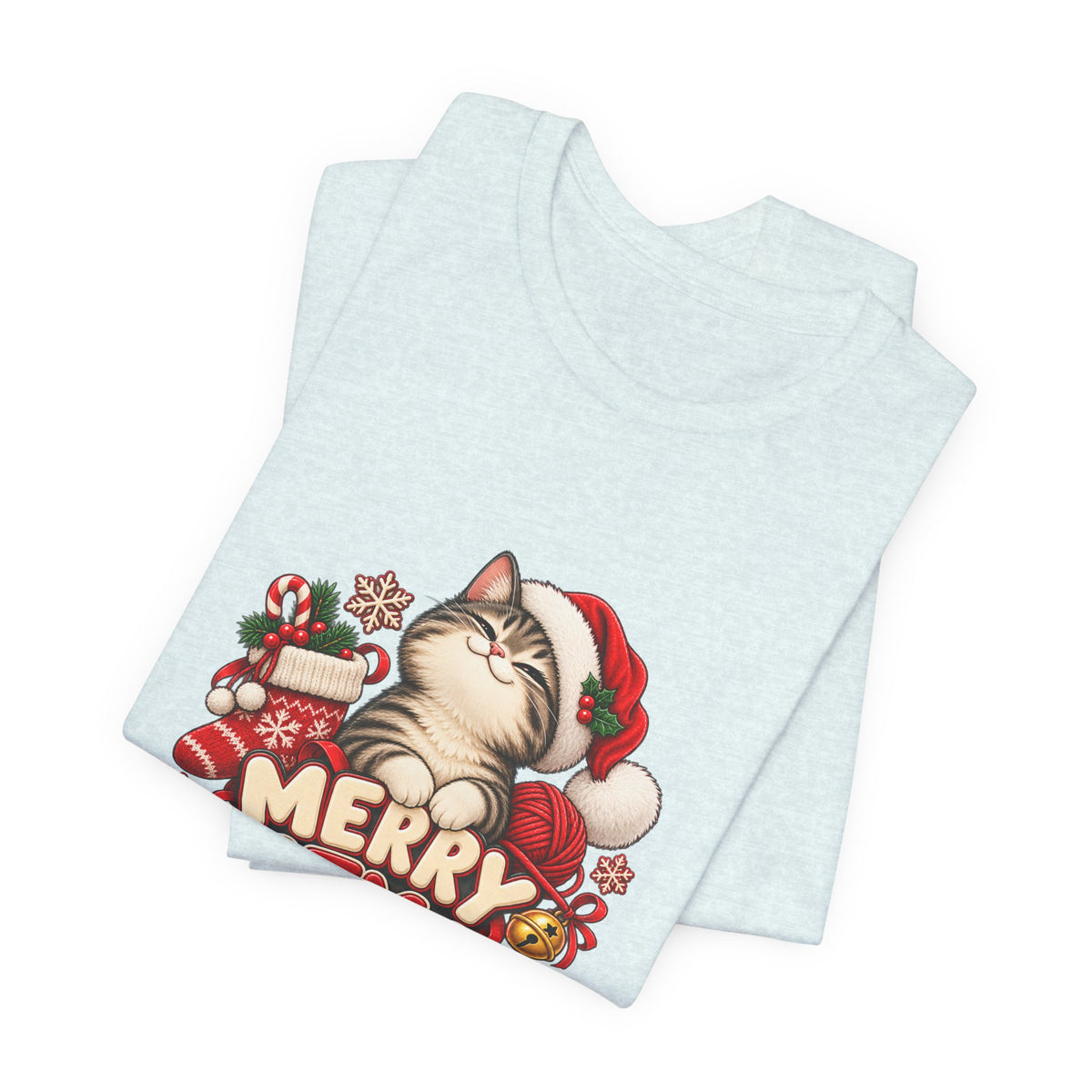 Merry Catmas T-Shirt – Cute Christmas Cat Holiday Tee