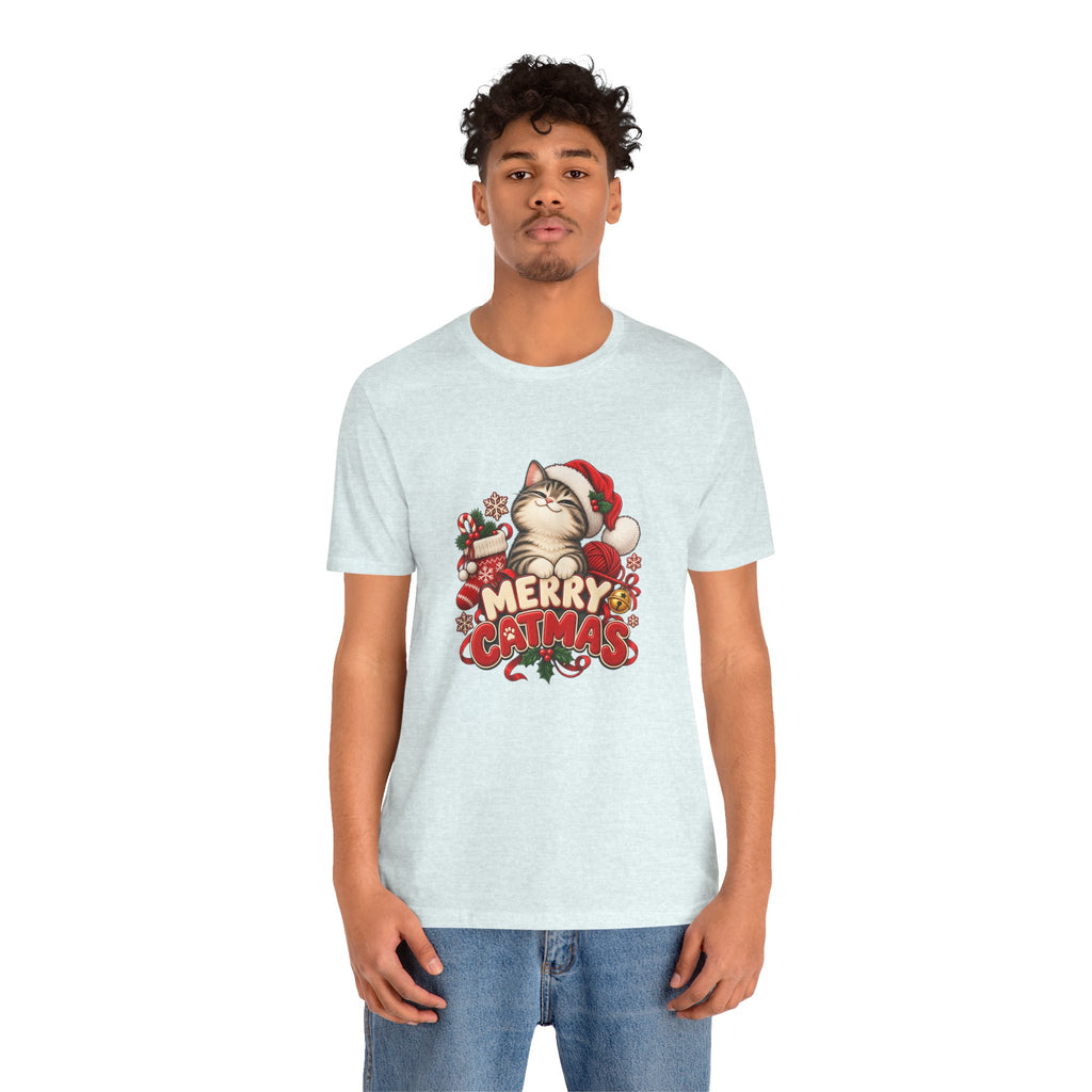 Merry Catmas T-Shirt – Cute Christmas Cat Holiday Tee