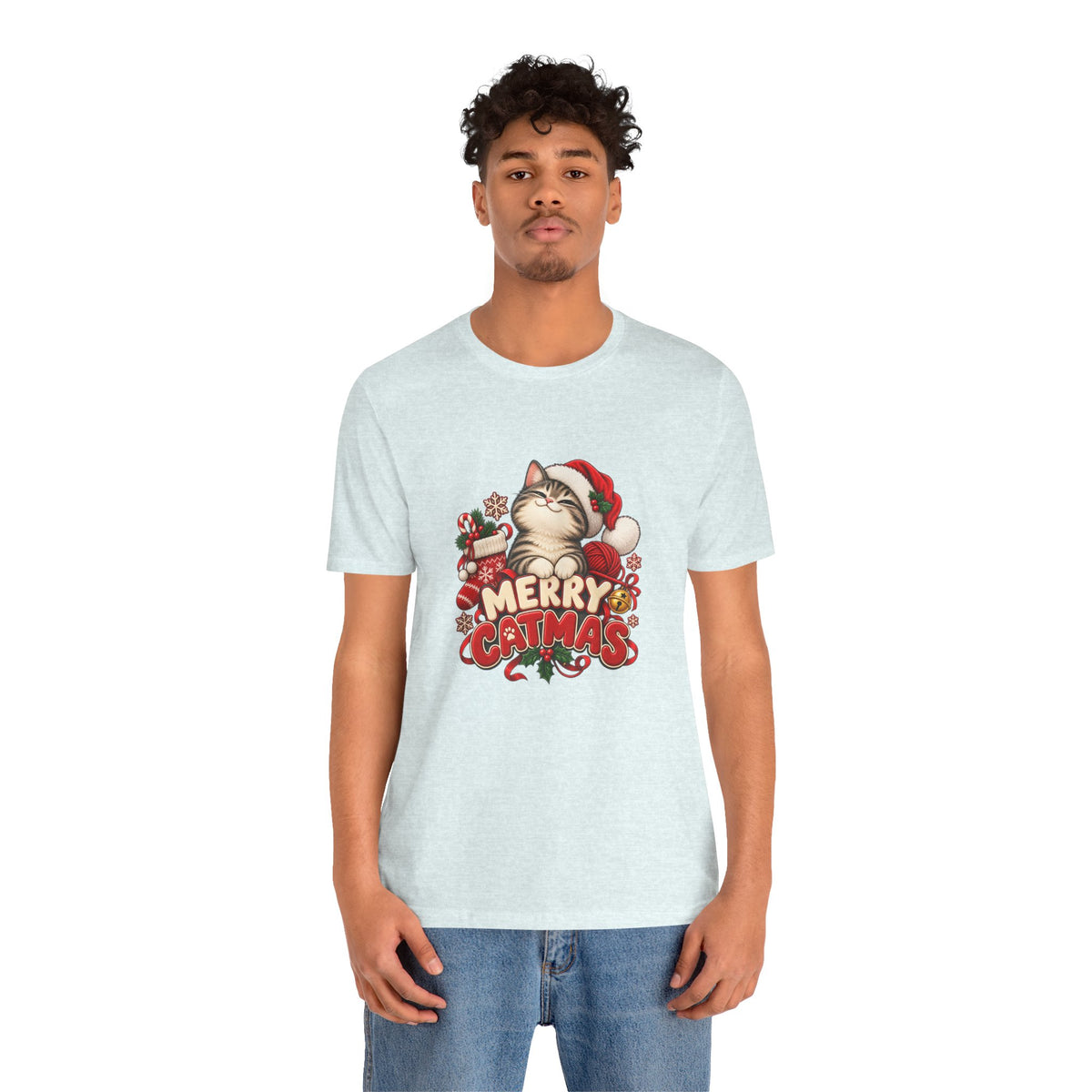 Merry Catmas T-Shirt – Cute Christmas Cat Holiday Tee