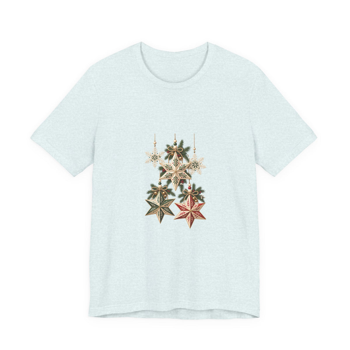 Christmas Star Ornaments T-Shirt — Vintage Holiday Stars Tee