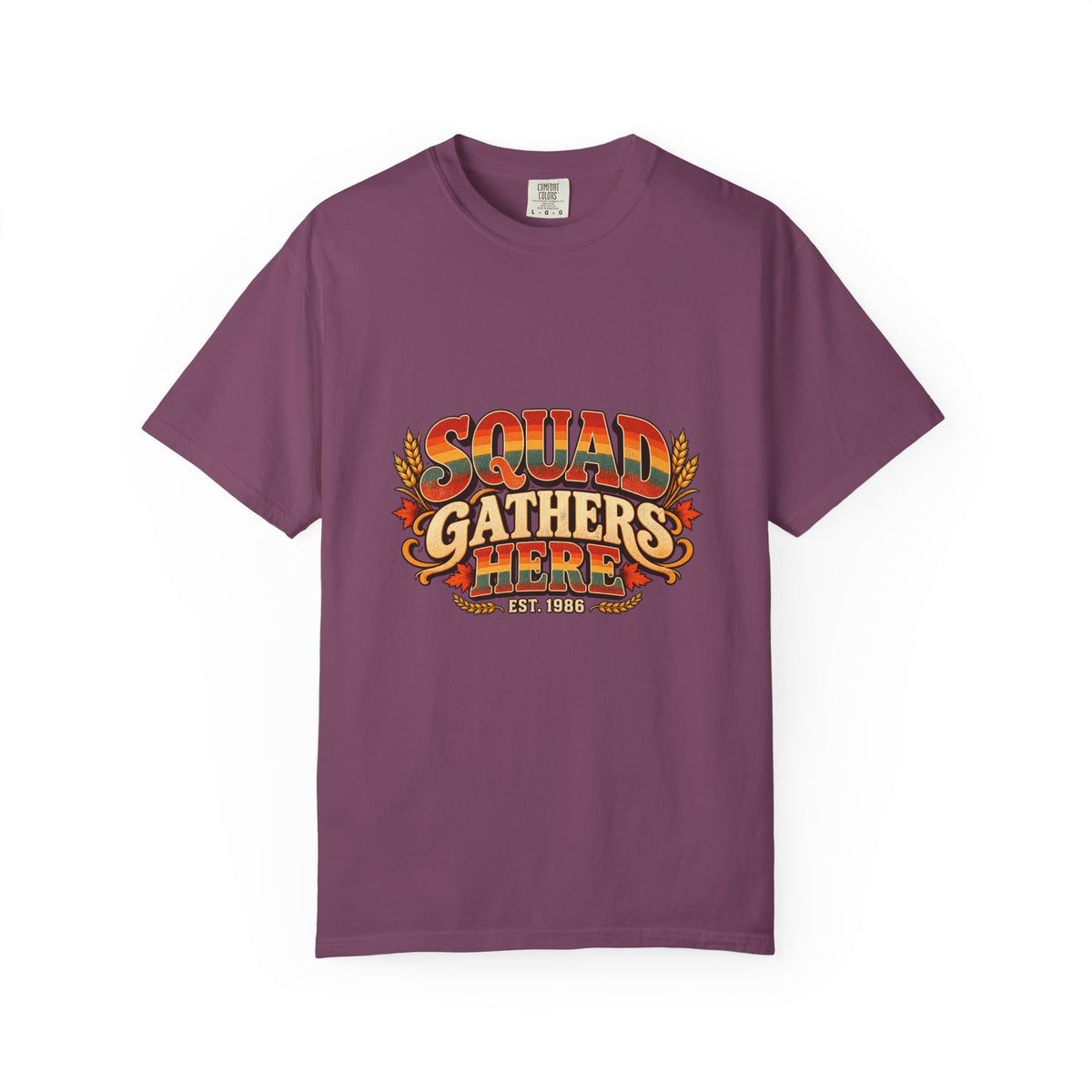 Squad Gathers Here T-Shirt — Retro Thanksgiving Family Reunion Tee, Vintage Fall Gathering Shirt, Friendsgiving