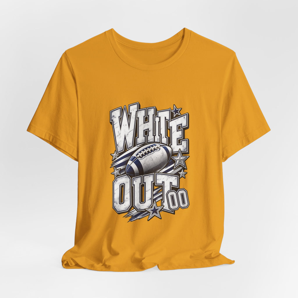 White Out Football Tee | Vintage Helmet, Stars, Sports Graphic