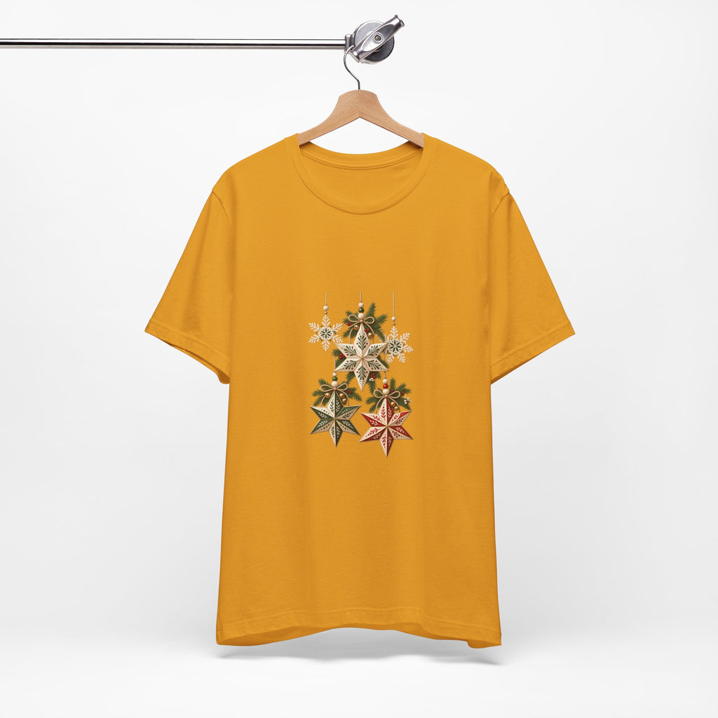 Christmas Star Ornaments T-Shirt — Vintage Holiday Stars Tee