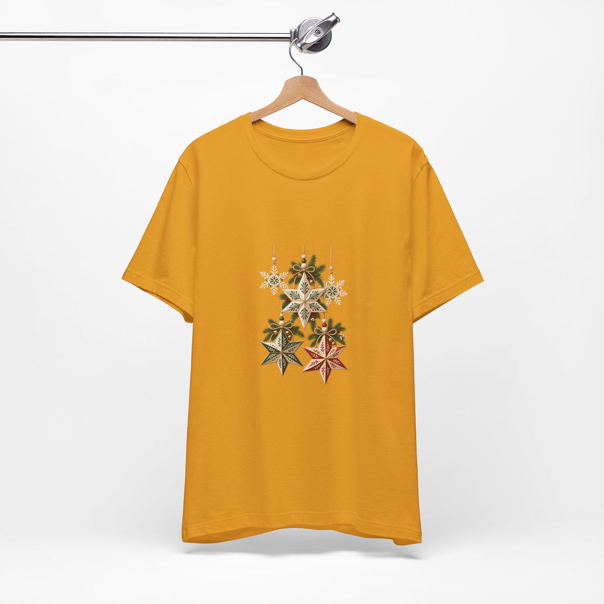 Christmas Star Ornaments T-Shirt — Vintage Holiday Stars Tee
