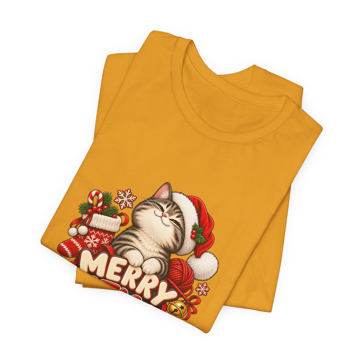 Merry Catmas T-Shirt – Cute Christmas Cat Holiday Tee