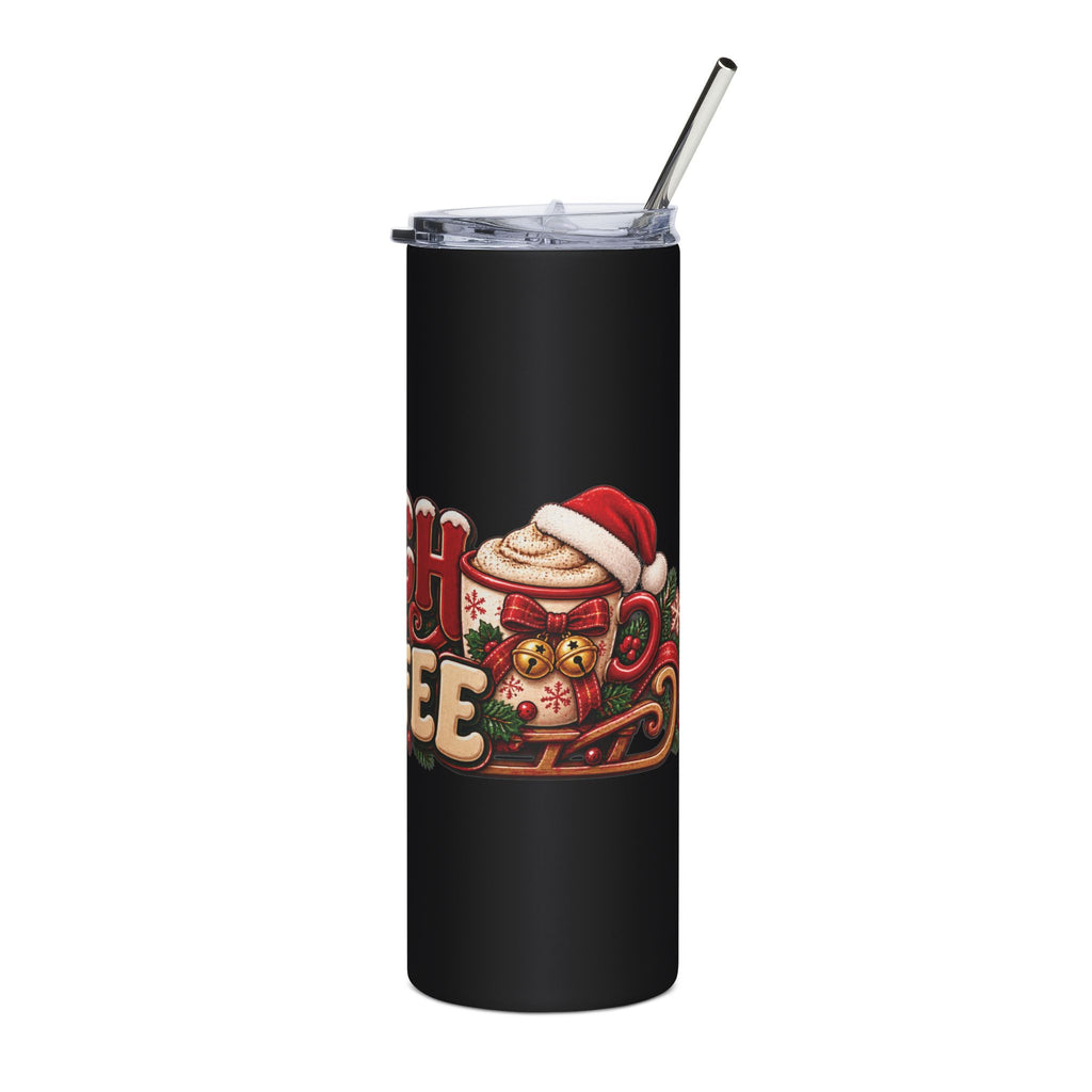 20oz Stainless Steel Tumbler — "Sleigh My Coffee" Christmas Travel Cup