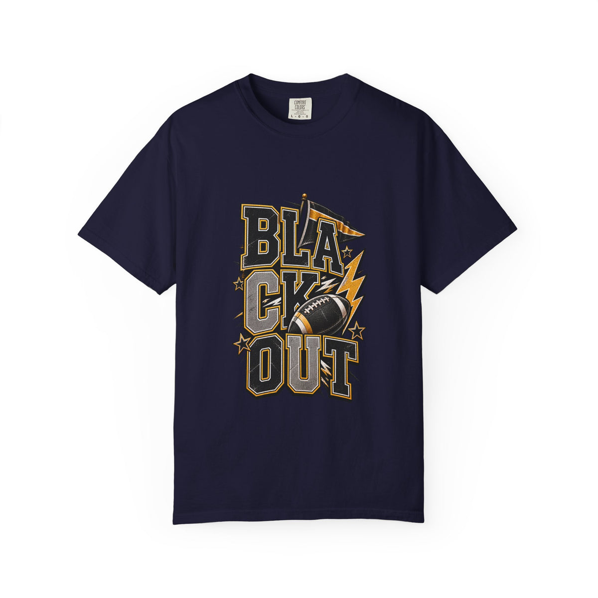 Blackout Lightning Football tee | Graphic T-Shirt, Team Spirit