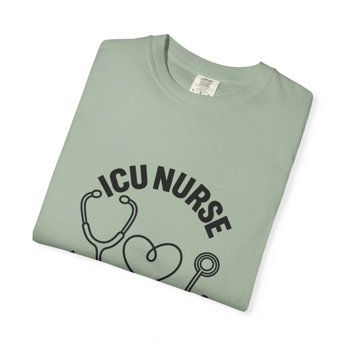 ICU Nurse Night Shift Survivor T-shirt | Stethoscope Heart Design