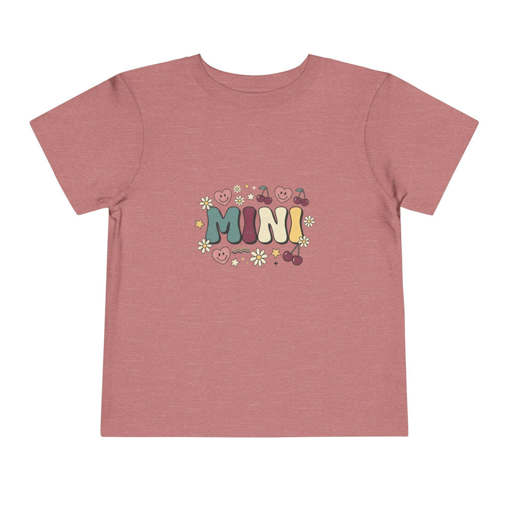 MINI floral lettering toddler tee | retro cherries hearts daisies