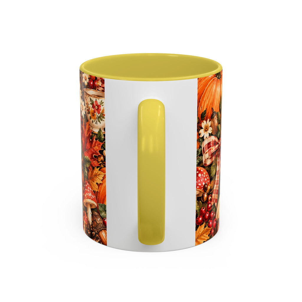 Autumn Harvest Mugs | Fall Pumpkins, Apples, Mushrooms, Daisies 11oz 15oz