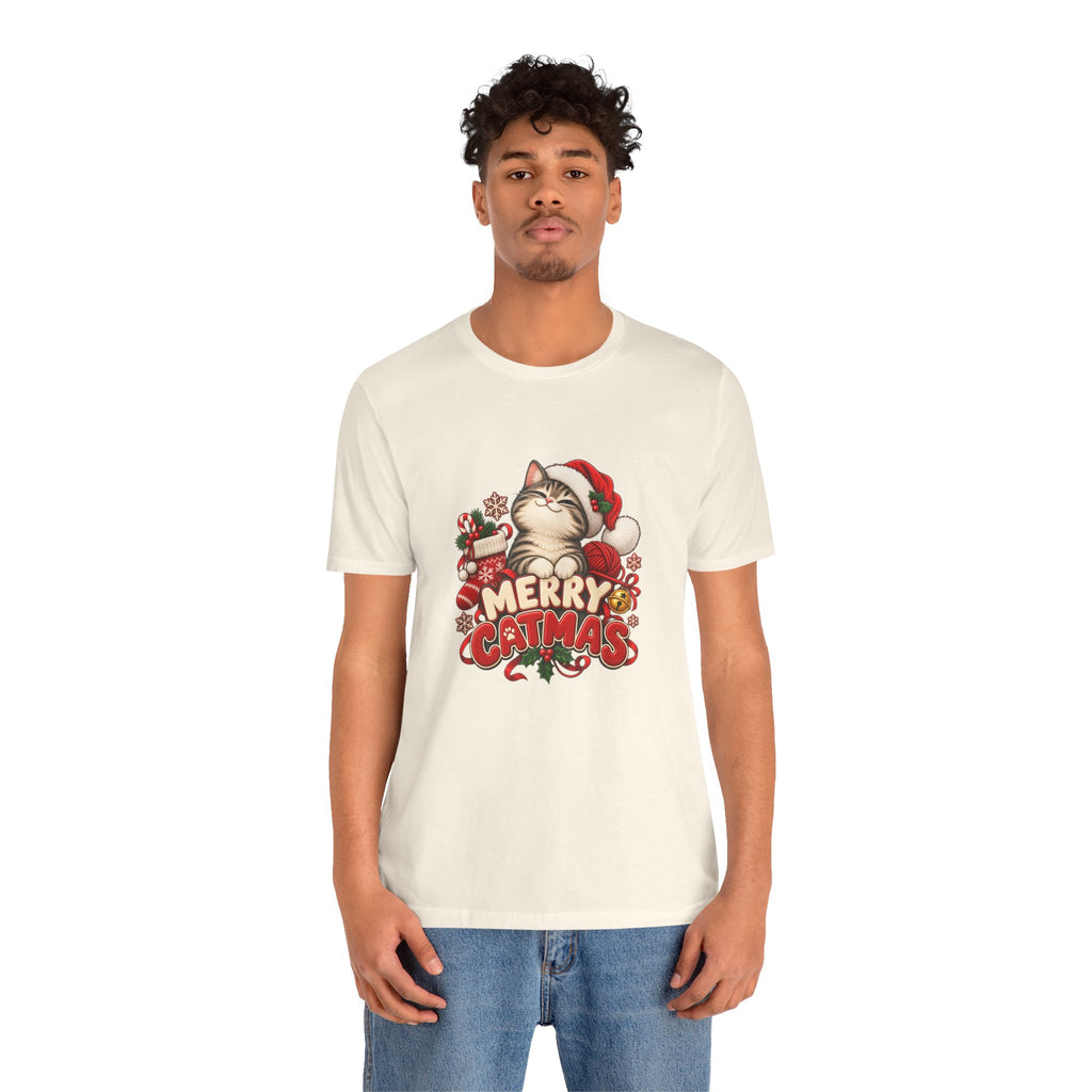 Merry Catmas T-Shirt – Cute Christmas Cat Holiday Tee