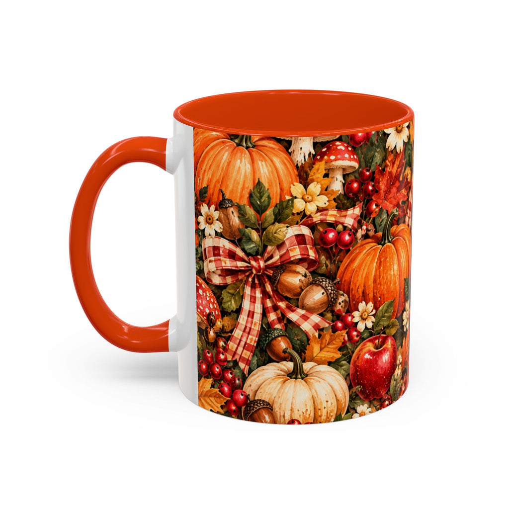 Autumn Harvest Mugs | Fall Pumpkins, Apples, Mushrooms, Daisies 11oz 15oz