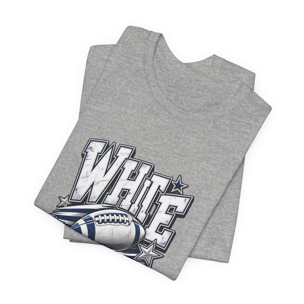 White Out Football Tee | Vintage Helmet, Stars, Sports Graphic