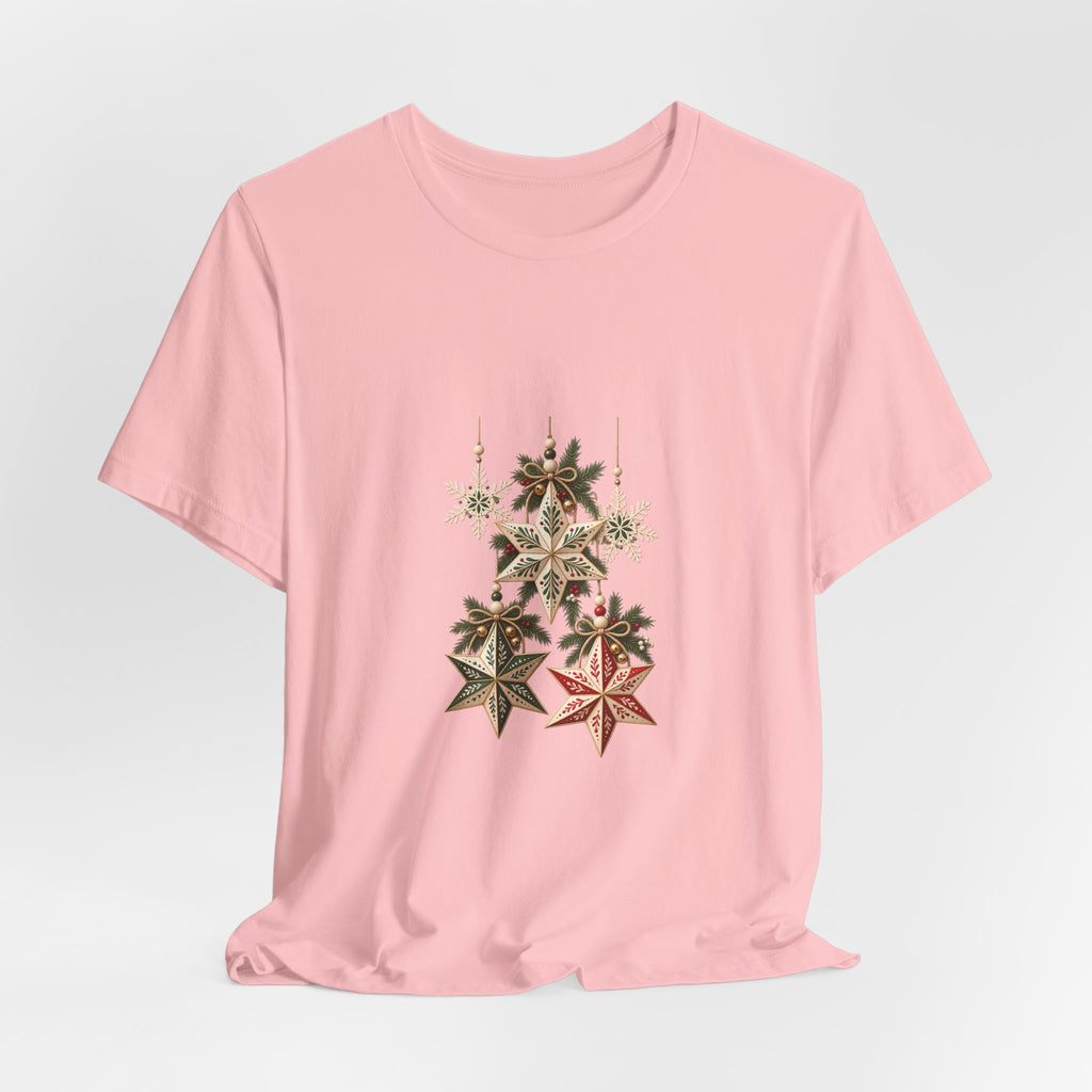 Christmas Star Ornaments T-Shirt — Vintage Holiday Stars Tee