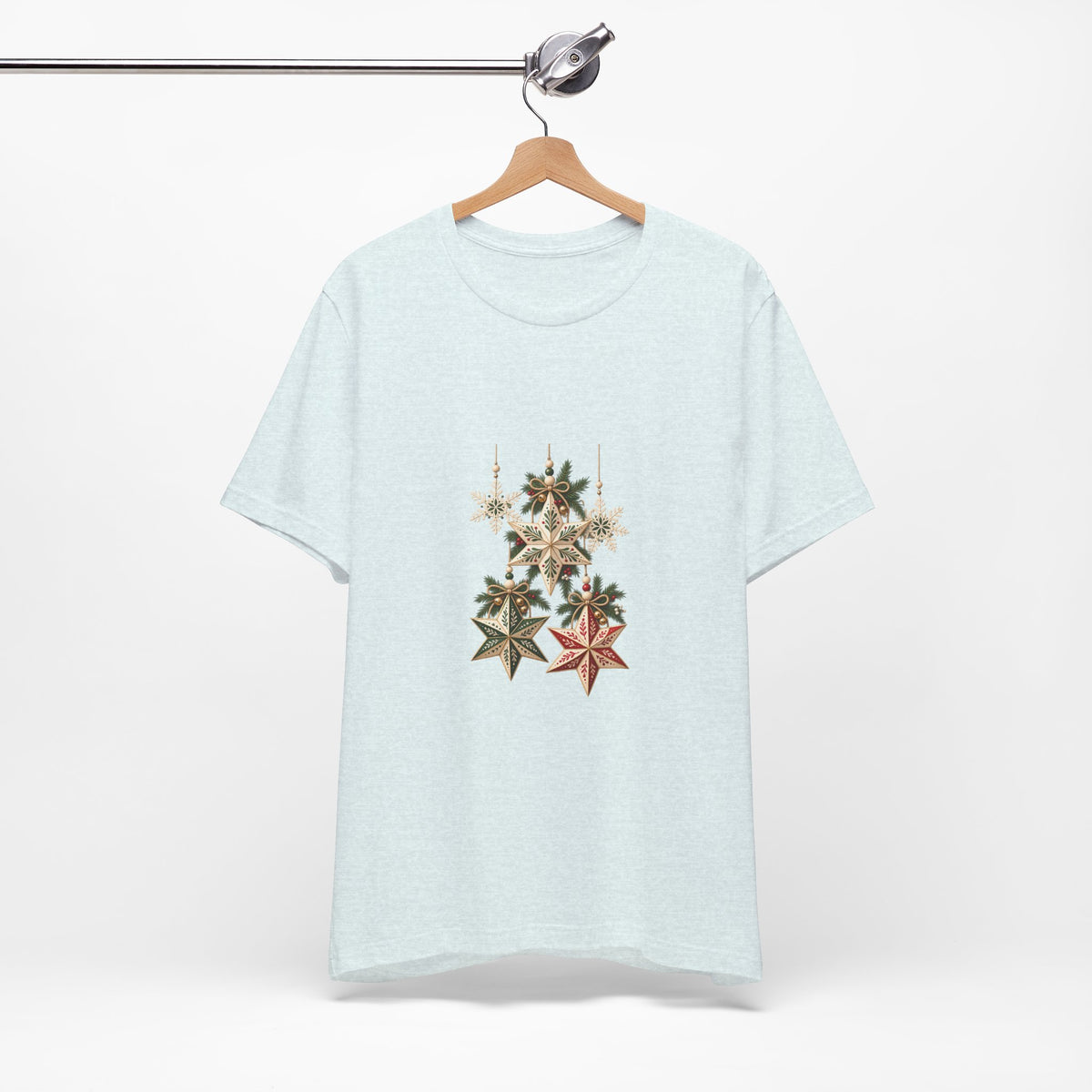 Christmas Star Ornaments T-Shirt — Vintage Holiday Stars Tee