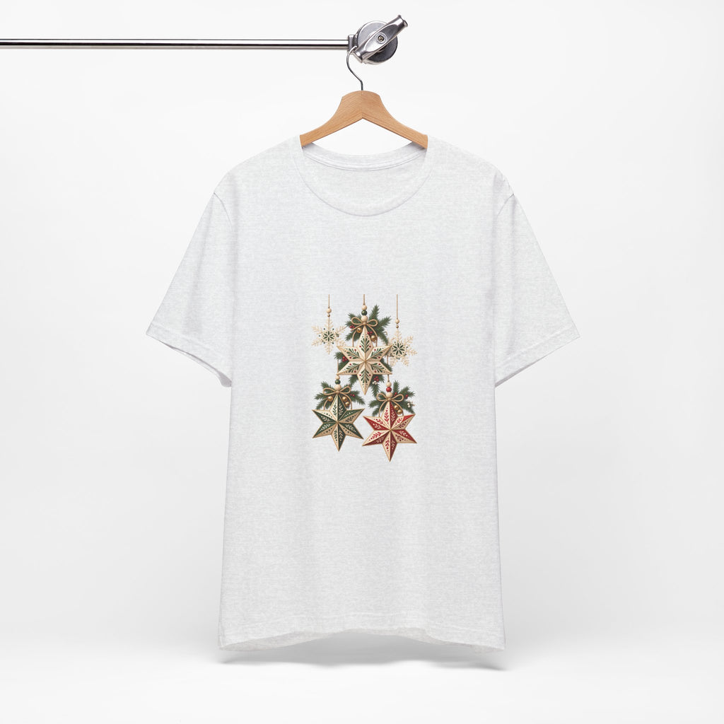 Christmas Star Ornaments T-Shirt — Vintage Holiday Stars Tee