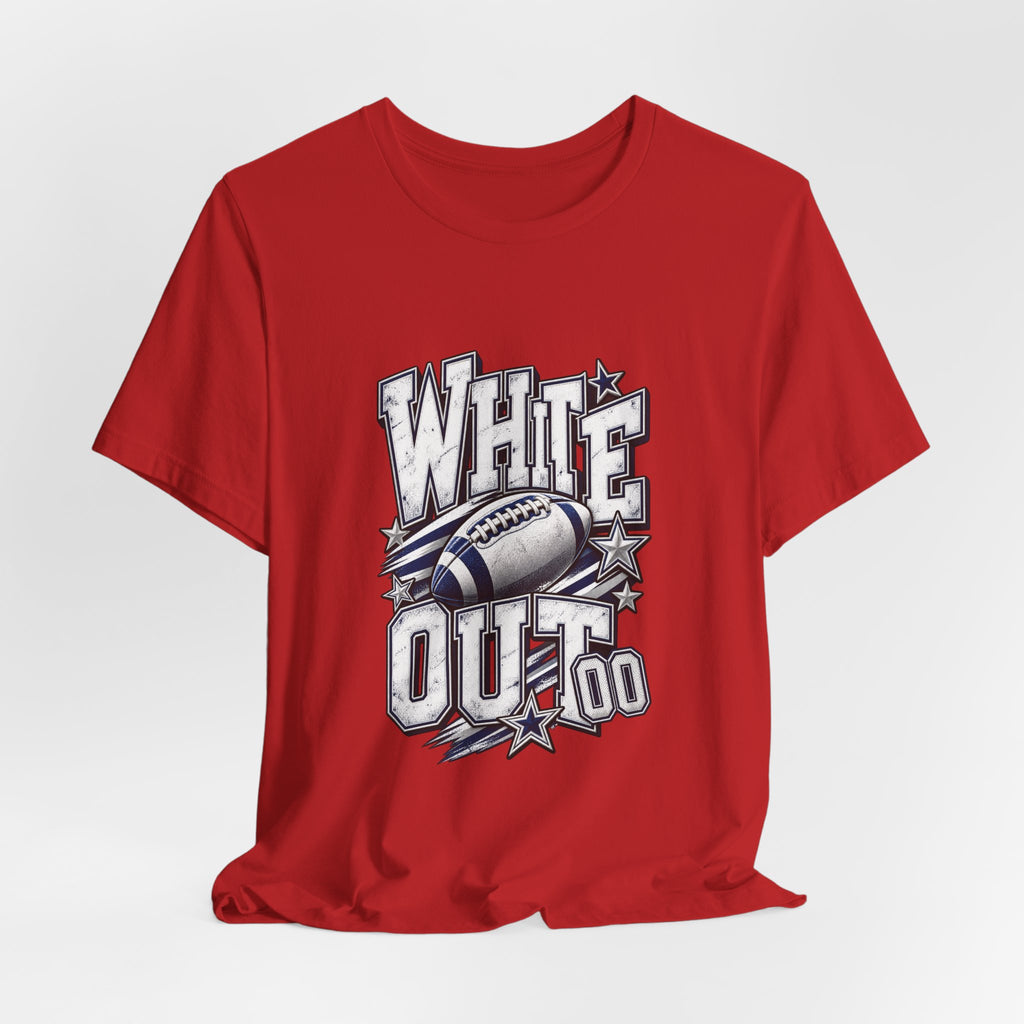 White Out Football Tee | Vintage Helmet, Stars, Sports Graphic