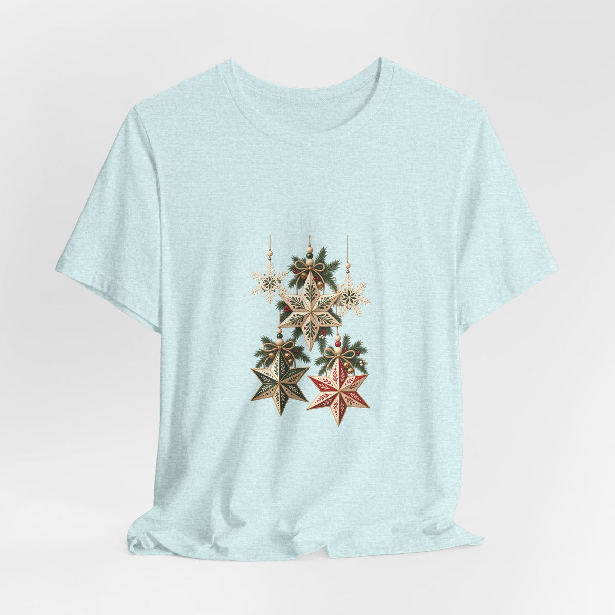 Christmas Star Ornaments T-Shirt — Vintage Holiday Stars Tee