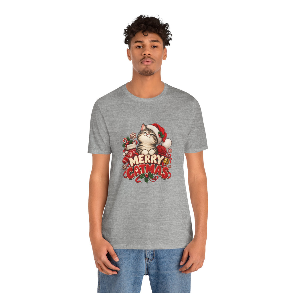 Merry Catmas T-Shirt – Cute Christmas Cat Holiday Tee