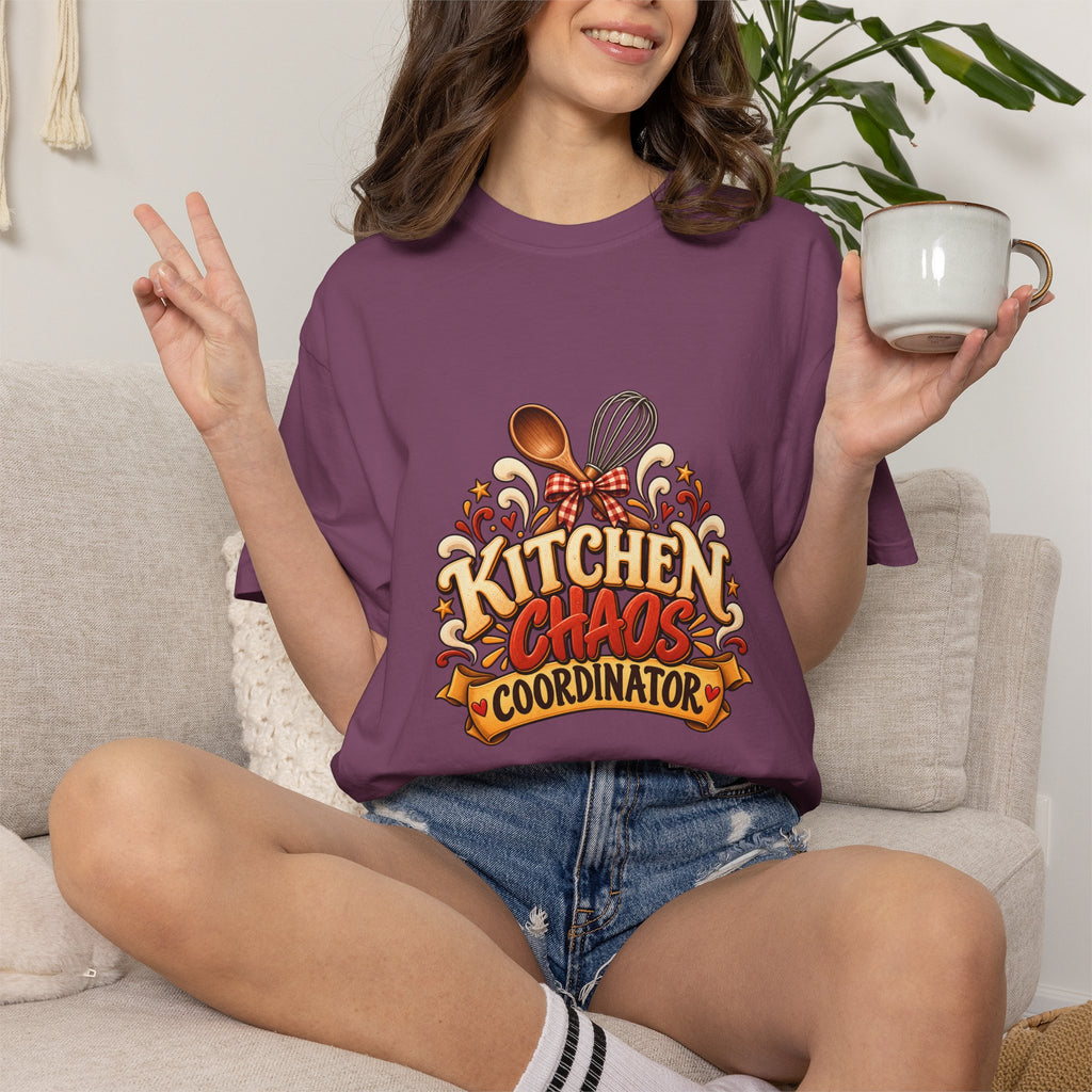 Kitchen Chaos Coordinator T-Shirt — Funny Thanksgiving Chef Shirt, Holiday Cooking Humor Tee, Baker Gift