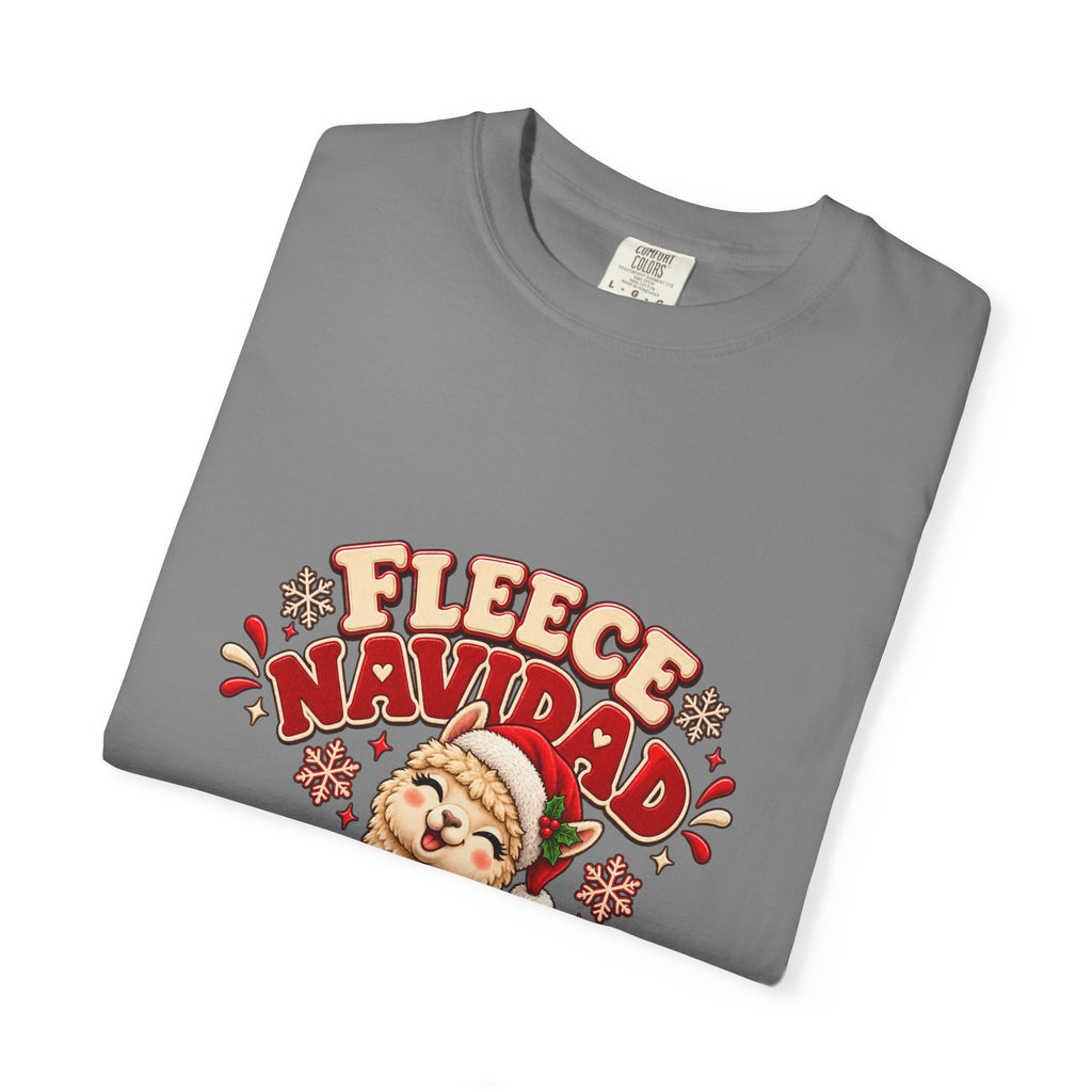 Fleece Navidad Tee — Cute Llama Christmas T-Shirt