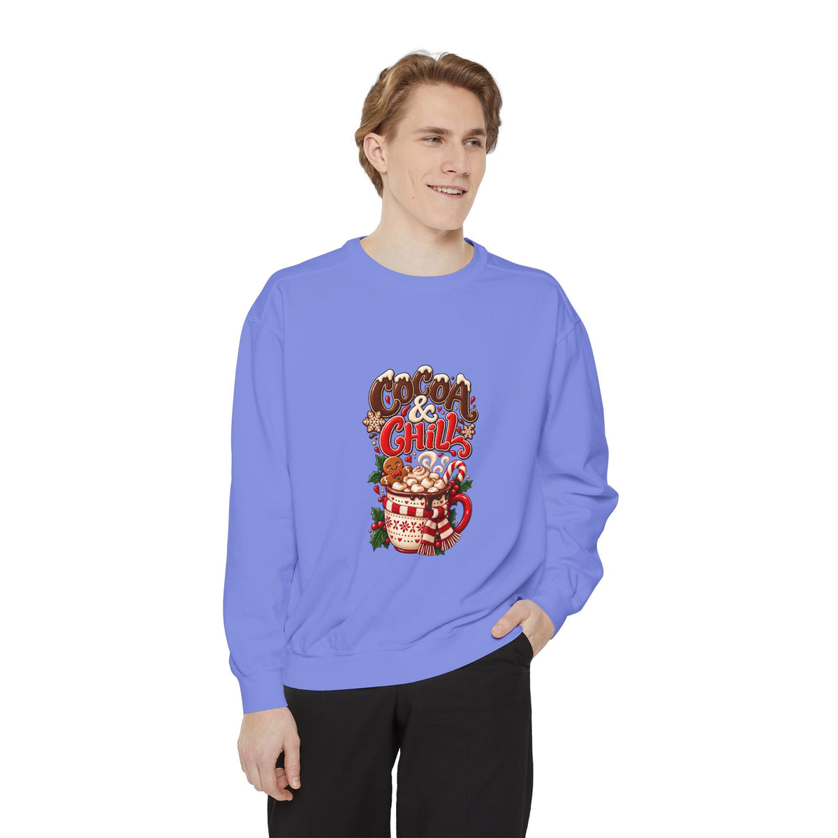 Christmas Cocoa Sweatshirt — Cozy "Cocoa Chill" Holiday Pullover