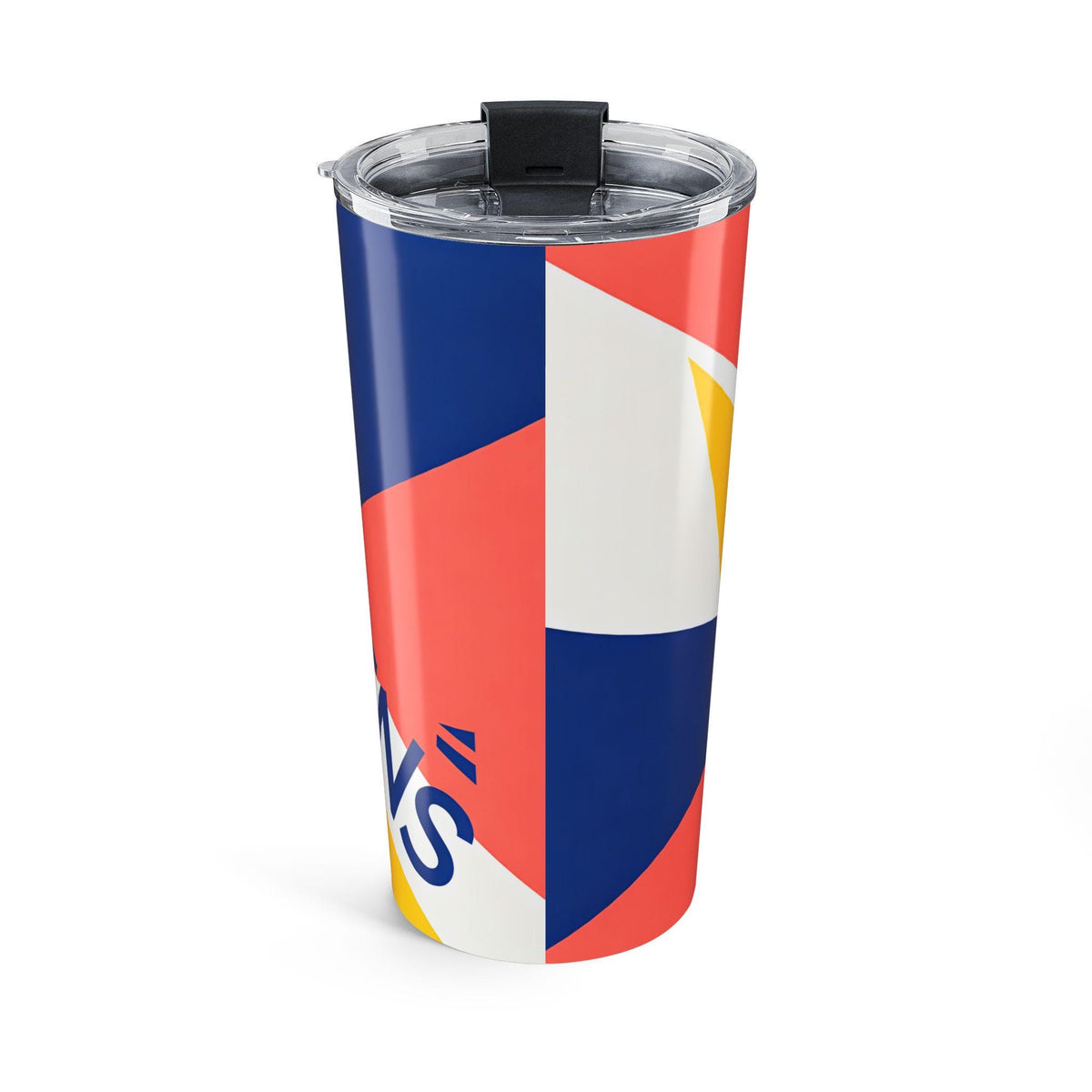 Colorblock Abstract Waves Tumbler 20oz | Modern Geometric Drinkware