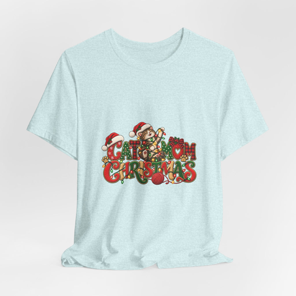 Christmas Cat Tee — Cute "Cat-ty Christmas" Holiday T-Shirt with Santa Cat Design