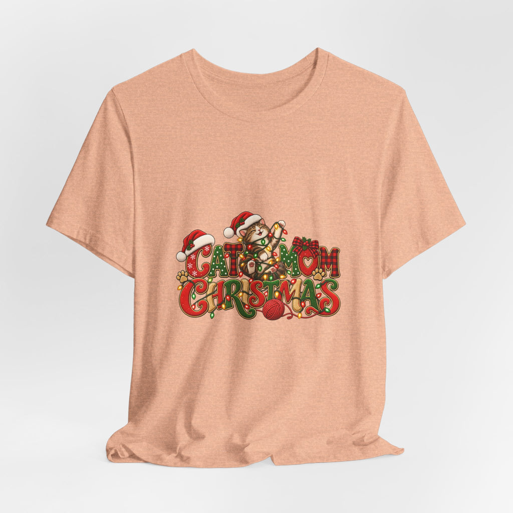 Christmas Cat Tee — Cute "Cat-ty Christmas" Holiday T-Shirt with Santa Cat Design