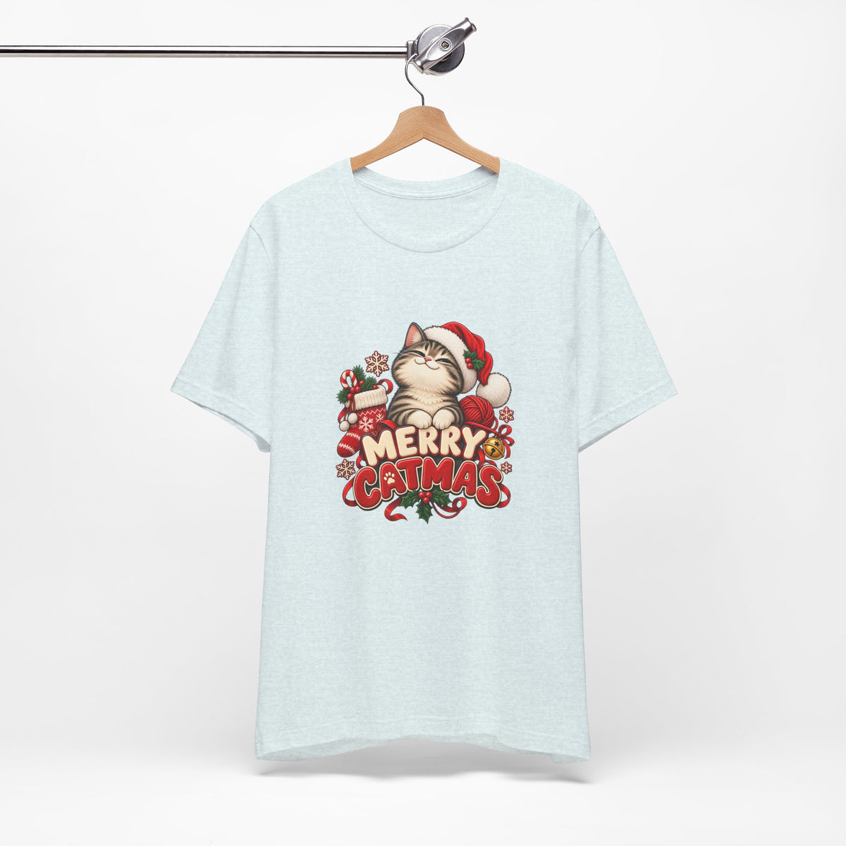 Merry Catmas T-Shirt – Cute Christmas Cat Holiday Tee