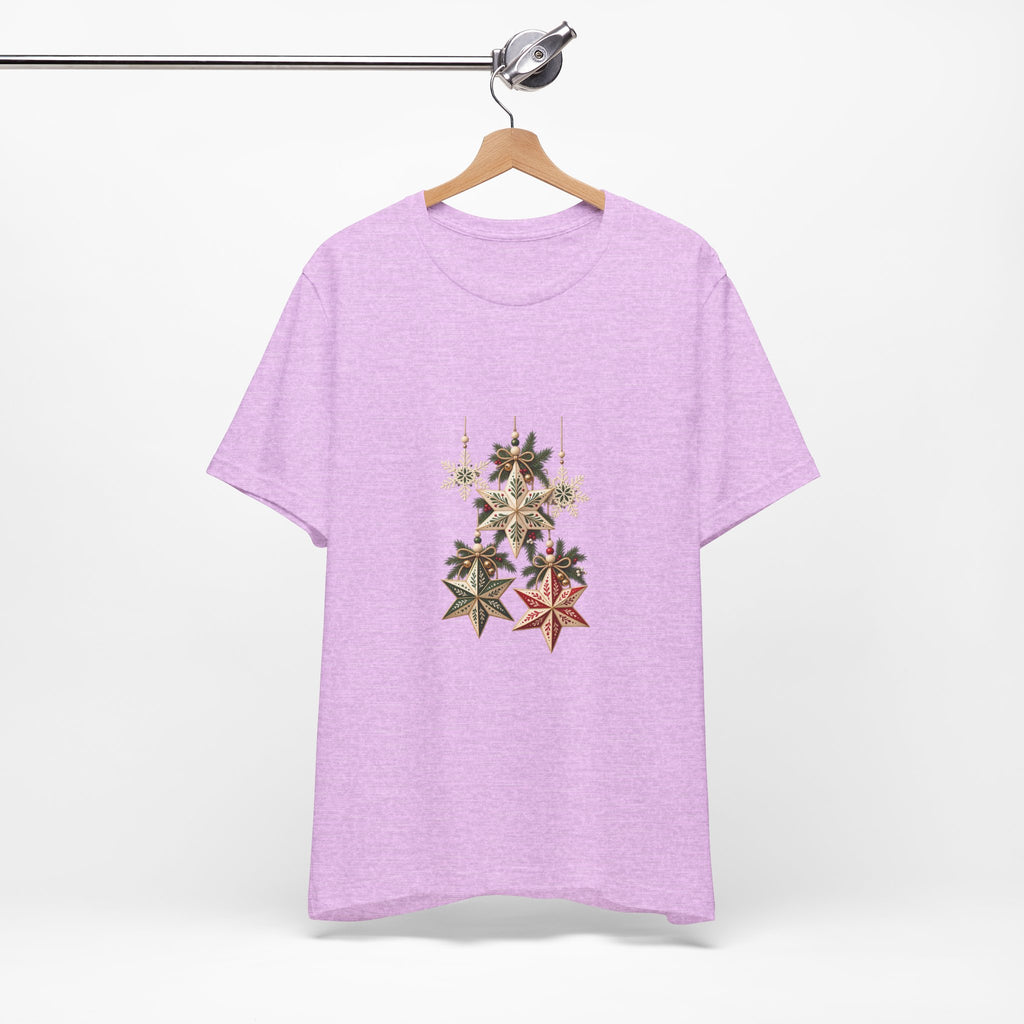 Christmas Star Ornaments T-Shirt — Vintage Holiday Stars Tee