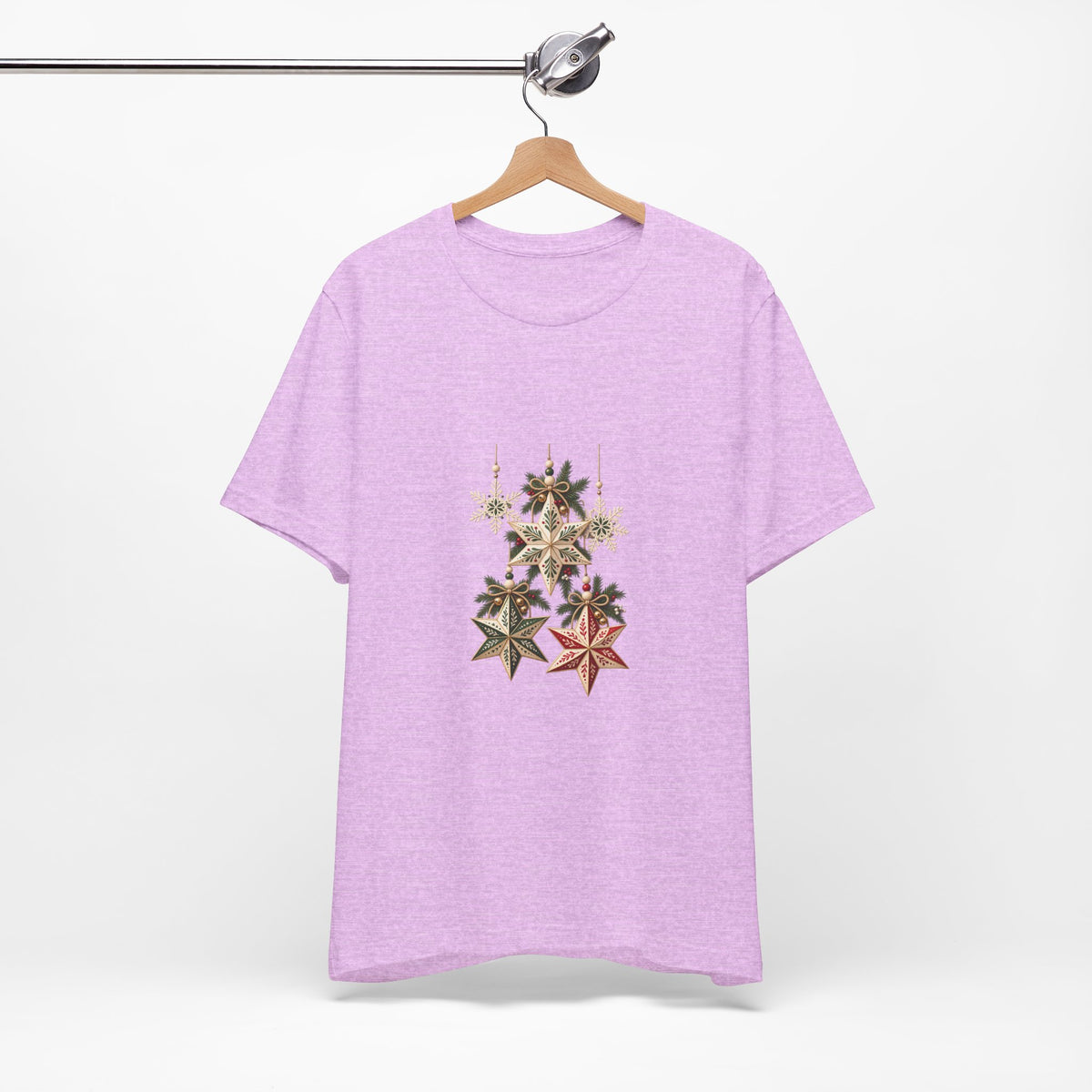 Christmas Star Ornaments T-Shirt — Vintage Holiday Stars Tee