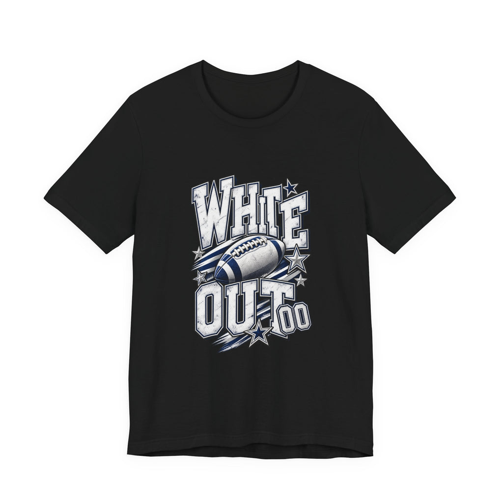 White Out Football Tee | Vintage Helmet, Stars, Sports Graphic