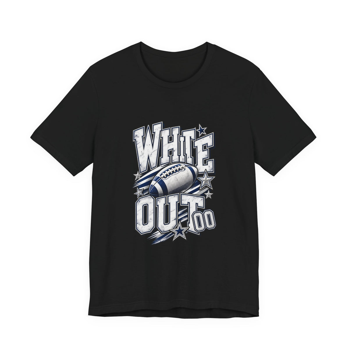 White Out Football Tee | Vintage Helmet, Stars, Sports Graphic