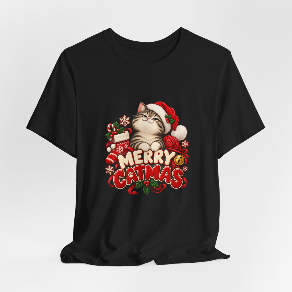 Merry Catmas T-Shirt – Cute Christmas Cat Holiday Tee