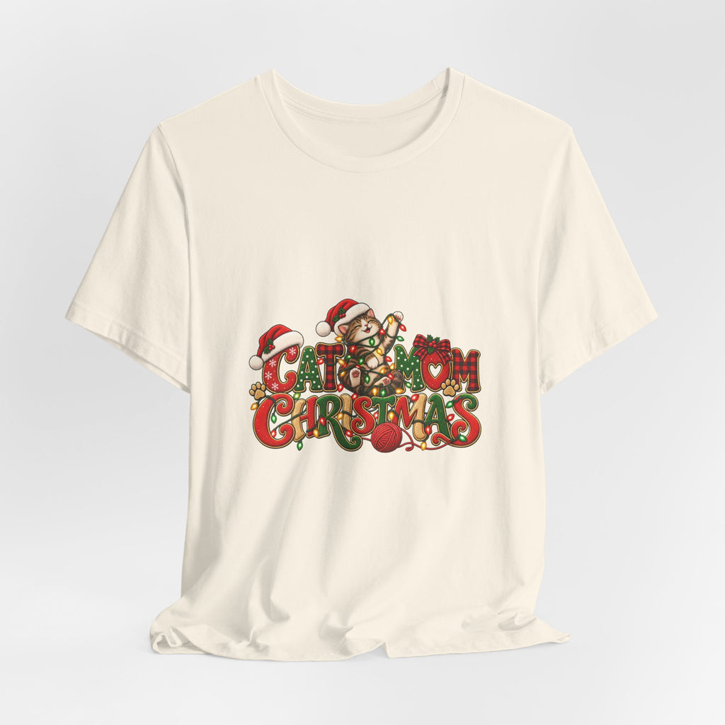 Christmas Cat Tee — Cute "Cat-ty Christmas" Holiday T-Shirt with Santa Cat Design