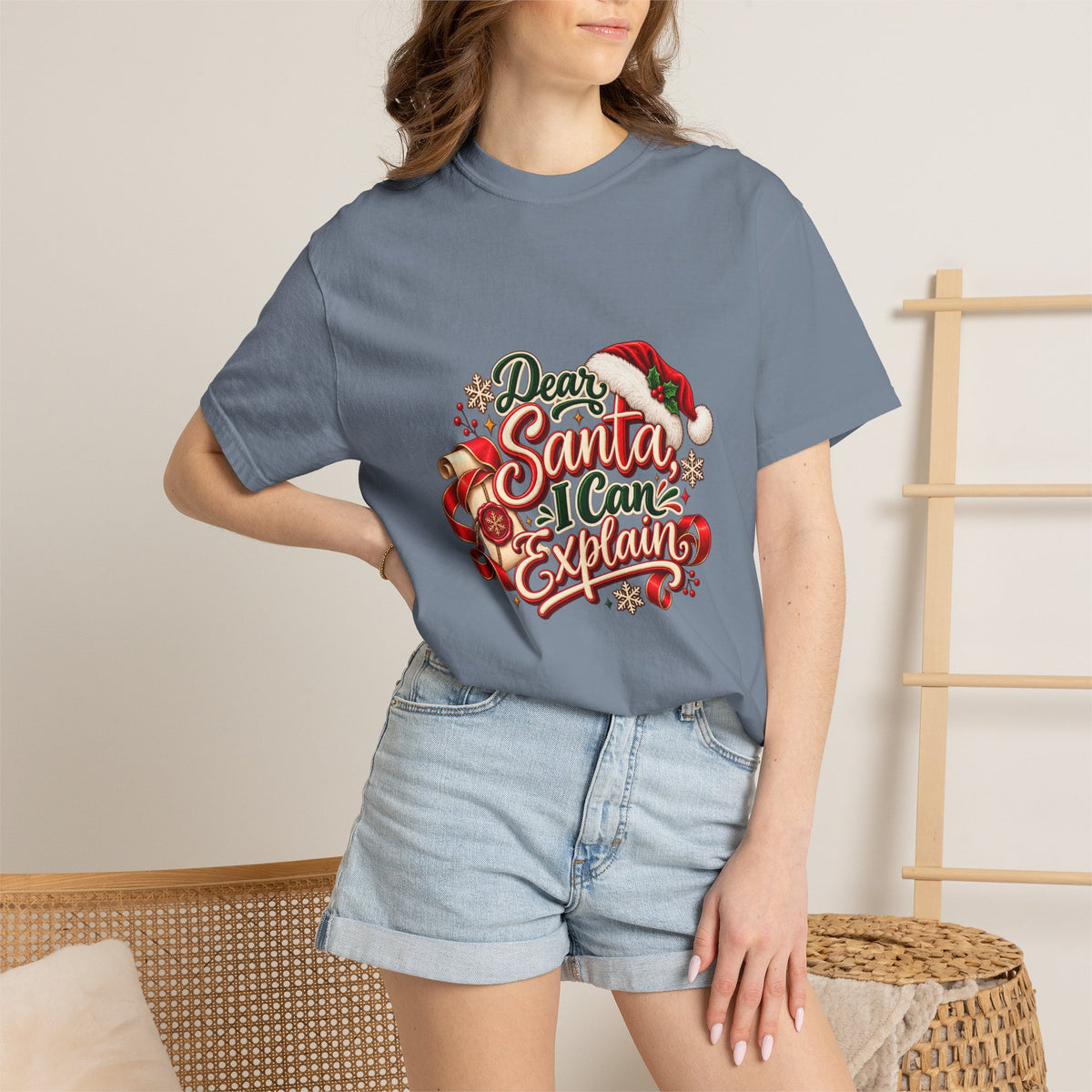 Dear Santa I Can Explain T-Shirt — Funny Christmas Tee