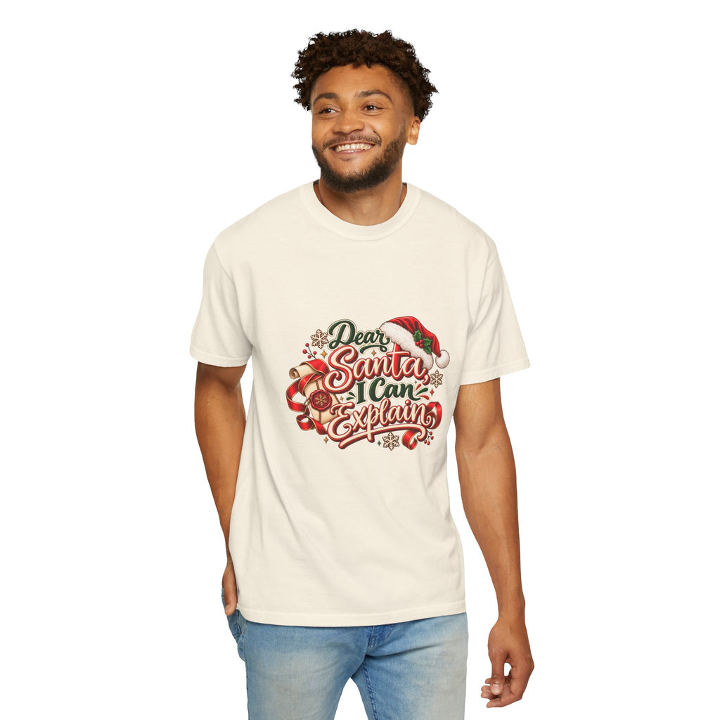 Dear Santa I Can Explain T-Shirt — Funny Christmas Tee