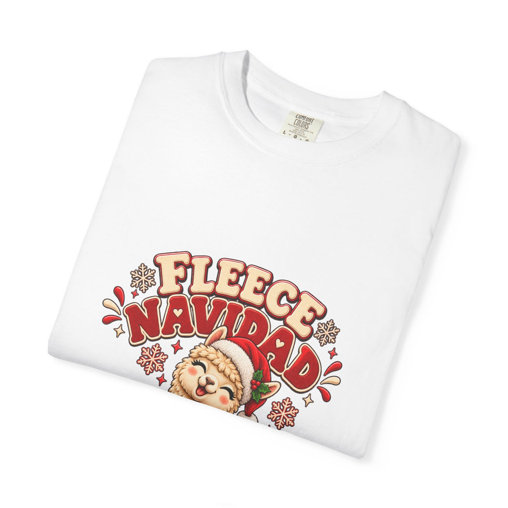 Fleece Navidad Tee — Cute Llama Christmas T-Shirt