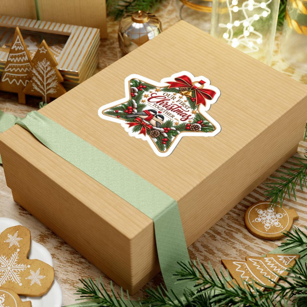 Our First Christmas Together Sticker | Kiss-Cut Holiday Decal