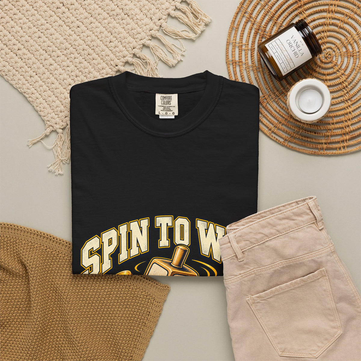 Spin to Win Dreidel T-shirt | Hanukkah Chanukah Festival Design